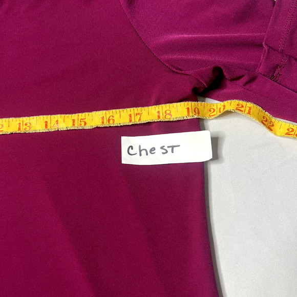 Susan Graver Artisan Womens Small Fuscia Jeweled Shoulder V- Neck Blouse Career - Picture 5 of 11